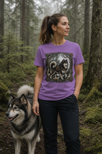 Finnish Lapphund Ancient Forest Guardian Nordic Heritage T-Shirt Finnish Lapphund t-shirt worn, lifestyle photo