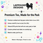 Bella+Canvas 3001 size and fit guide for the Finnish Lapphund Nordic Confetti T-Shirt Finnish Lapphund t-shirt