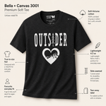 Bella+Canvas 3001 size and fit guide for the Outsider Finnish Lapphund T-Shirt - Bold Nature & Adventure Finnish Lapphund t-shirt
