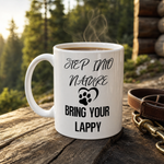 Finnish Lapphund Mug Step Nature Bring Lappy Dog Mom Gift Finnish Lapphund mug in use
