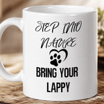 Glossy print detail on the Finnish Lapphund Mug Step Nature Bring Lappy Dog Mom Gift Finnish Lapphund mug