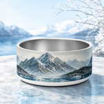 Frosted Fjord Finnish Lapphund 32oz dog bowl