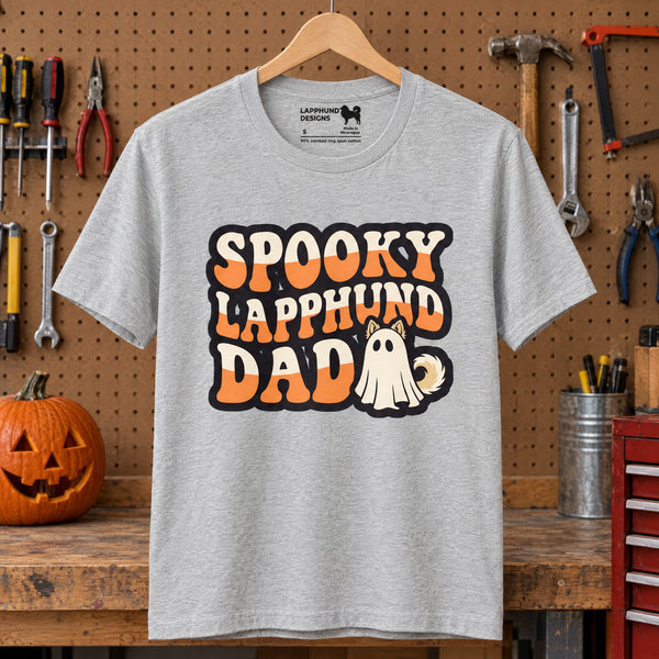 Spooky Lapphund Dad Halloween T-Shirt Finnish Lapphund t-shirt