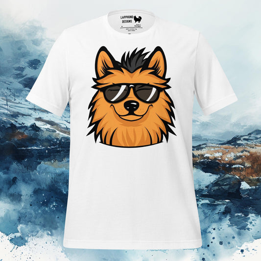 Cool Shades Finnish Lapphund Lappy Style Tee in white