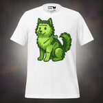Frankenstein pup Finnish Lapphund Halloween t-shirt in white