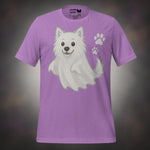 Ghost pup Finnish Lapphund Halloween t-shirt in purple