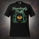 Hauntingly Fluffy Finnish Lapphund Halloween t-shirt in black