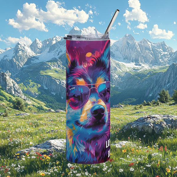 Finnish Lapphund Neon Groove Wild Lappy Tumbler 20oz