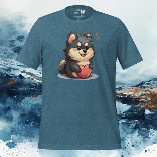 Sweetheart Finnish Lapphund Lappy Style Tee in blue
