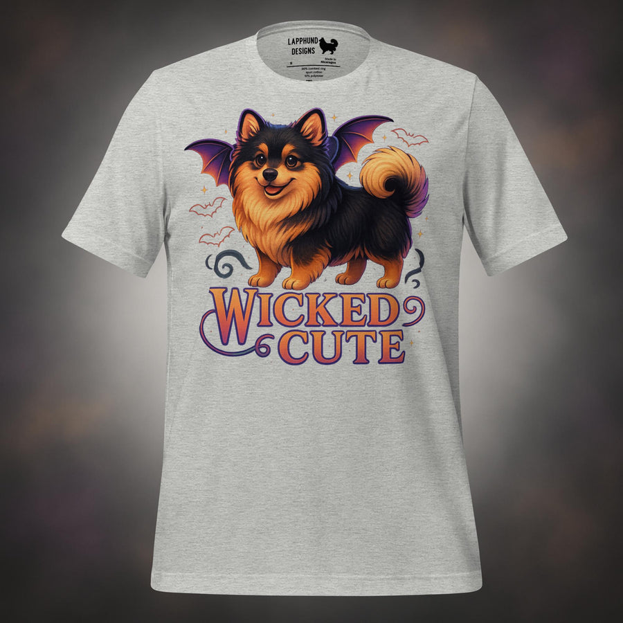 Wicked Cute Finnish Lapphund Halloween T-Shirt gray edition