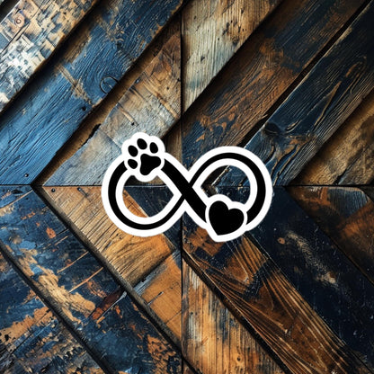 Infinity Paw Heart Sticker – Symbolize Endless Love for Your Dog