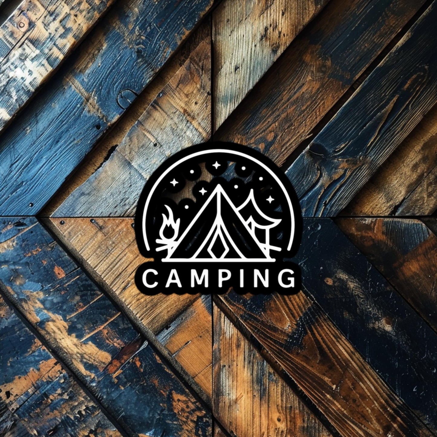 Camping Adventure Sticker – Perfect Vinyl for Outdoor Enthusiasts