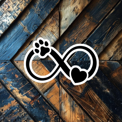 Infinity Paw Heart Sticker – Symbolize Endless Love for Your Dog