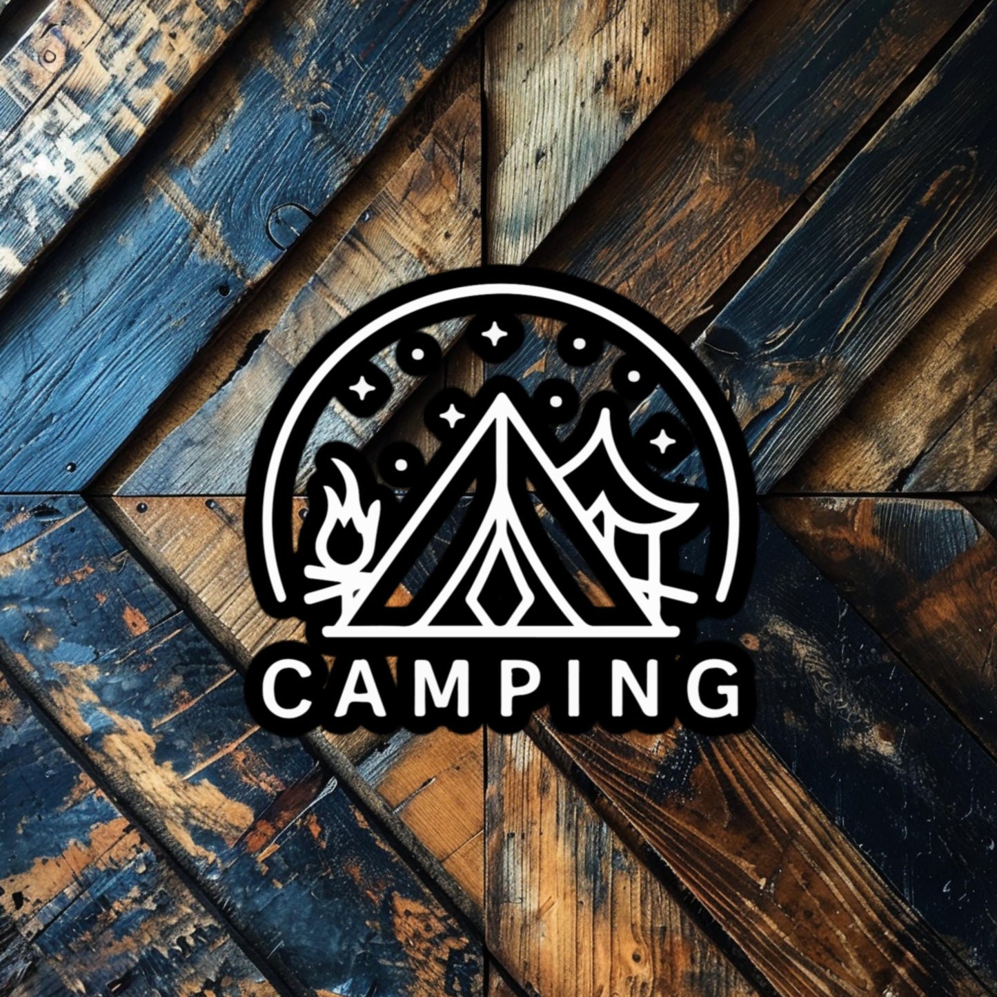 Camping Adventure Sticker – Perfect Vinyl for Outdoor Enthusiasts