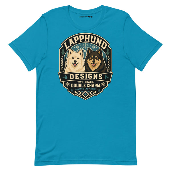 Finnish Lapphund Two Coats Double Charm T-Shirt | Lapphund Designs