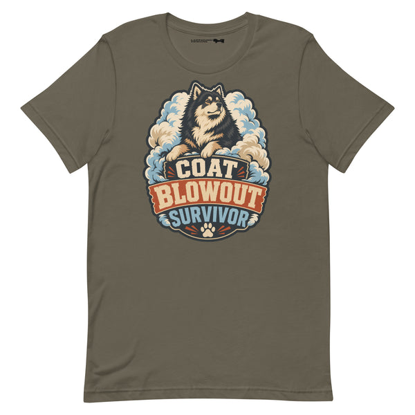 Finnish Lapphund Coat Blowout Survivor T-Shirt | Lapphund Designs