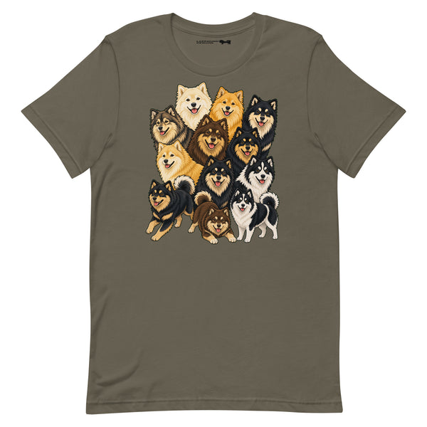 Finnish Lapphund Coat Colors Collage T-Shirt | Lapphund Designs