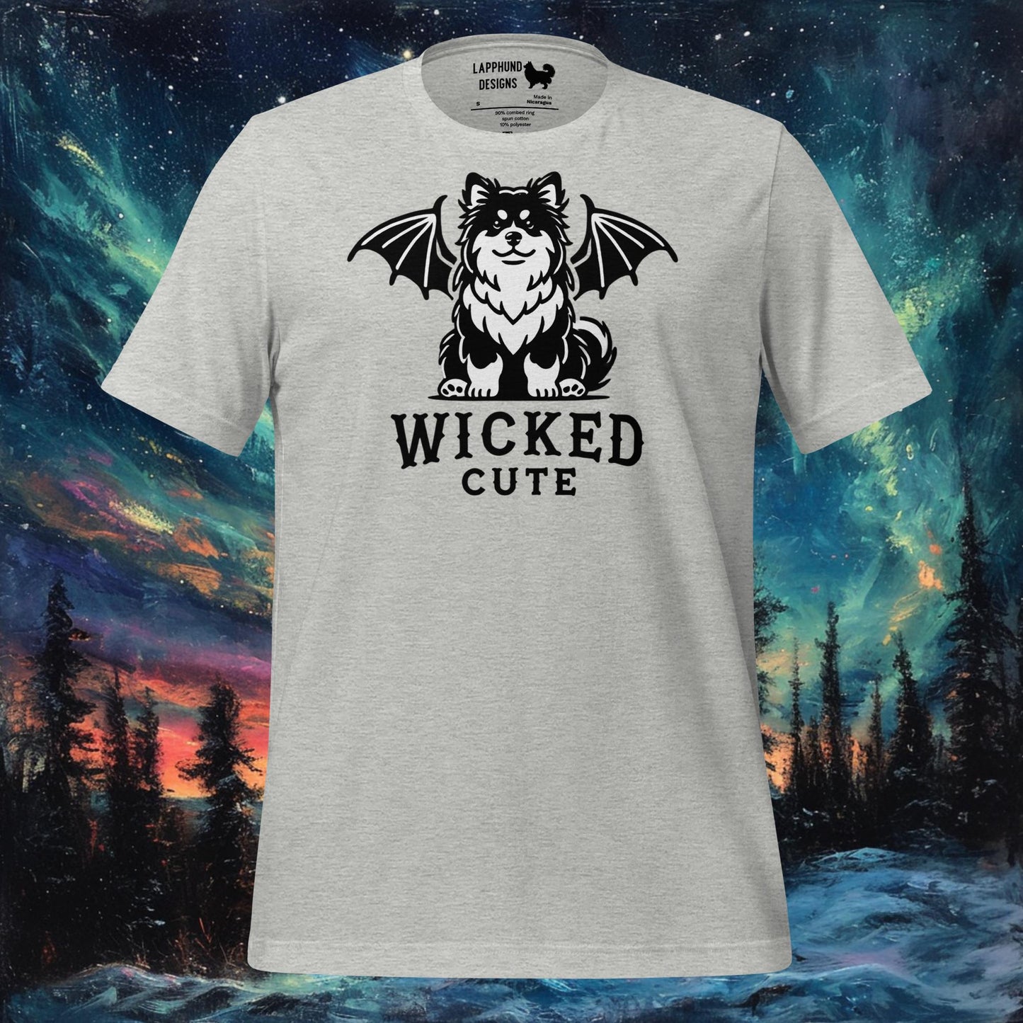 Wicked Cute T-paita – Suomen lapinkoira Bat Wings Halloween Design