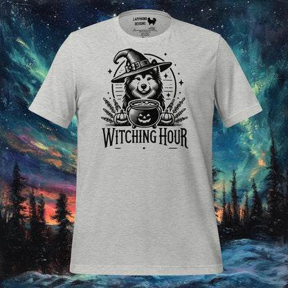 Witching Hour T-paita – Suomen lapinkoira Halloween Witch Design