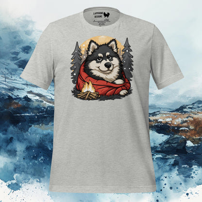 Campfire Snuggles Lapphund T-Shirt – Finnish Lapphund Cozy Camping Design