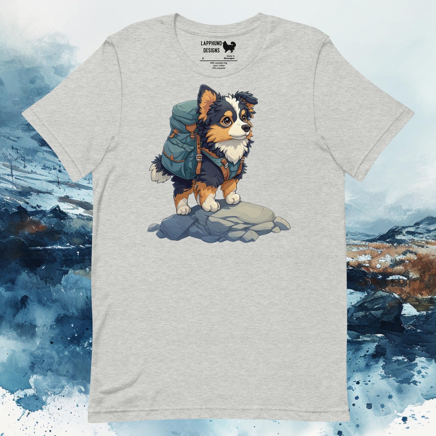 Finnish Lapphund T-Shirt – Adventurous Hiker Design for Nature Explorers