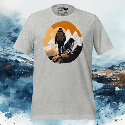 Finnish Lapphund T-Shirt – Mountain Hike Adventure for Outdoor Enthusiasts