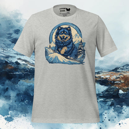 Finnish Lapphund T-Shirt – Snowboarding Adventure Design for Outdoor Lovers