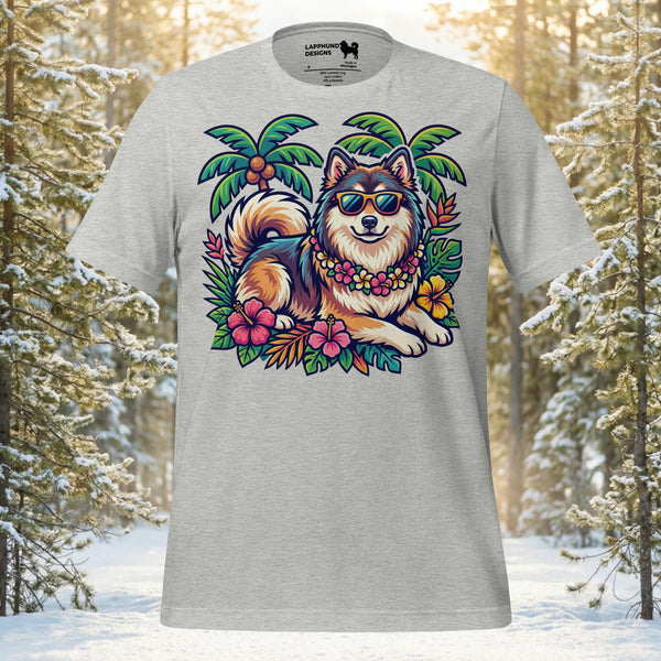 Finnish Lapphund Tropical Escape T-Shirt | Lapphund Designs