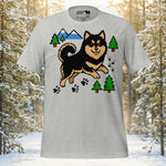 Finnish Lapphund Pixel Trail T-Shirt | Lapphund Designs
