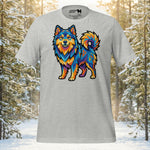 Finnish Lapphund Vibrant Geometric Color Pop Illustration T-Shirt | Lapphund Designs