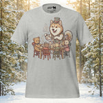 Finnish Lapphund Whimsical Tea Party Cozy Gathering Illustration T-Shirt | Lapphund Designs