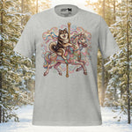 Finnish Lapphund Whimsical Carousel Fantasy Ride Illustration T-Shirt | Lapphund Designs