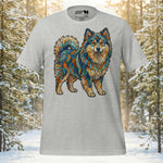 Finnish Lapphund Painterly Texture Layered Brushstroke Illustration T-Shirt | Lapphund Designs