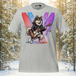 Finnish Lapphund Rock Legend Electric Guitar Graphic T-Shirt | Lapphund Designs