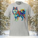 Finnish Lapphund Mosaic Prismatic Geometric Peak T-Shirt | Lapphund Designs