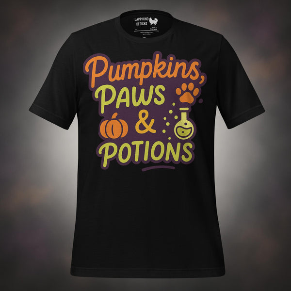Finnish Lapphund Pumpkins, Paws & Potions Halloween T-Shirt
