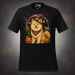 Finnish Lapphund Pumpkin Witch Halloween T-Shirt