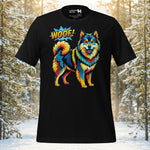 Finnish Lapphund Colorburst Woof Tee | Lapphund Designs