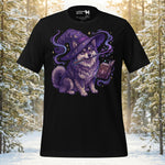 Finnish Lapphund Wizard Spellbook Fantasy Illustration T-Shirt | Lapphund Designs
