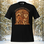 Finnish Lapphund Guardian Doorway Home Protector Illustration T-Shirt | Lapphund Designs