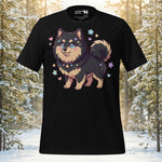 Finnish Lapphund Chibi Starry Sparkle Cute Illustration T-Shirt | Lapphund Designs