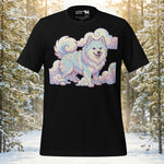 Finnish Lapphund Pastel Swirl Cloud Fantasy Illustration T-Shirt | Lapphund Designs