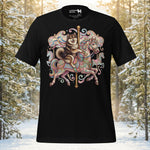 Finnish Lapphund Whimsical Carousel Fantasy Ride Illustration T-Shirt | Lapphund Designs