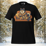 Finnish Lapphund Cozy Couch Lounging Homebody Illustration T-Shirt | Lapphund Designs