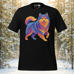Finnish Lapphund Vibrant Aurora Swirl Style Tee | Lapphund Designs