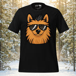 Finnish Lapphund Cool Shades Outdoor Adventure Graphic T-Shirt | Lapphund Designs