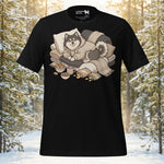 Finnish Lapphund Cozy Hoodie Cabin Snuggles Graphic T-Shirt | Lapphund Designs