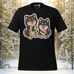 Finnish Lapphund Kawaii Paws Chibi Besties Graphic T-Shirt | Lapphund Designs