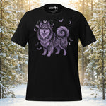 Finnish Lapphund Midnight Moon Bat Magic Graphic T-Shirt | Lapphund Designs