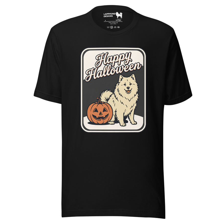Finnish Lapphund Vintage Happy Halloween T-Shirt